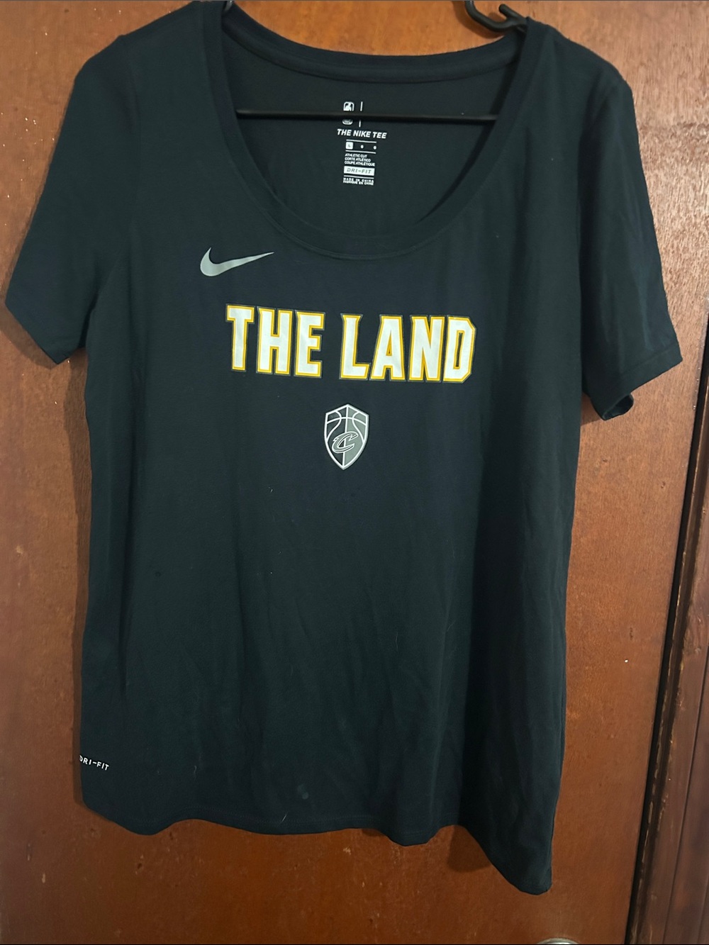 Nike Black 'THE LAND' Yellow Accent Graphic Tee